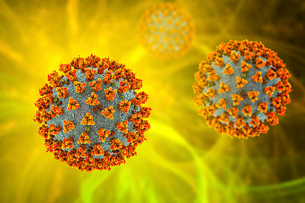 istock Covid-19 coronavirus particles, illustration 2212889636