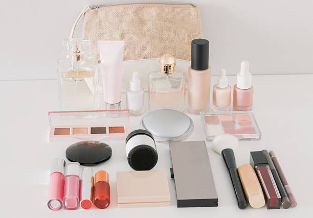 Foundation, eye shadows, lipsticks, lip gloss, facial care products.
