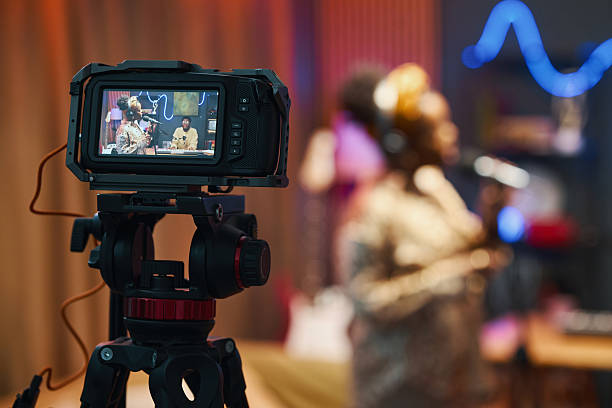 istock Woman Performing During Online Podcast 2212891309