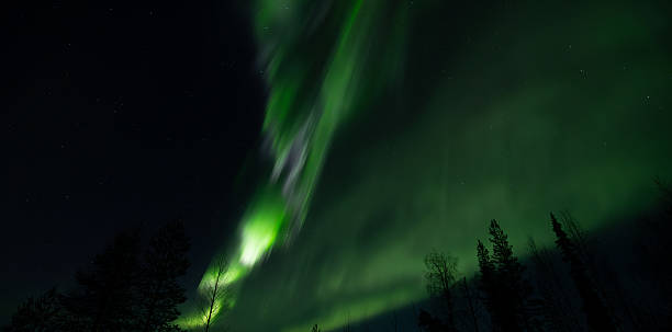 istock Aurora borealis (northern lights) in Lapland, Finland. 2212894871