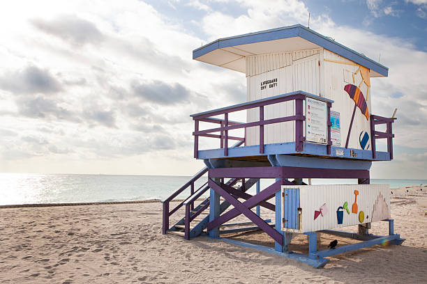 istock Life Guard Stations in Miami, Florida 2212900756
