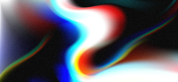 istock Vibrant abstract swirl with film grain texture and overexposure effects creating a dynamic visual experience in vibrant colors 2212903039