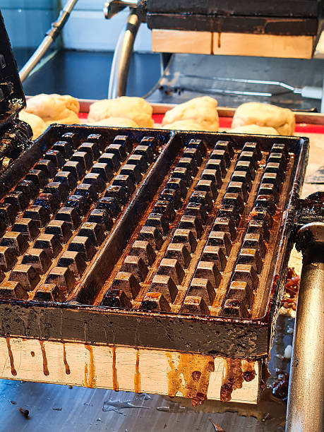 istock Close-up of a waffle iron 2212906575