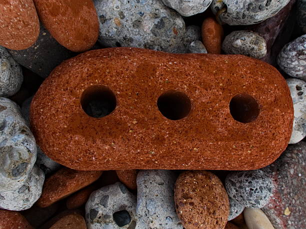 Unusual collection of beach rocks