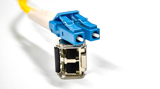 istock Fiber optic network connection. Signal transmission equipment. 2212924422