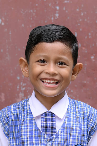 Portrait of cute boy smiling