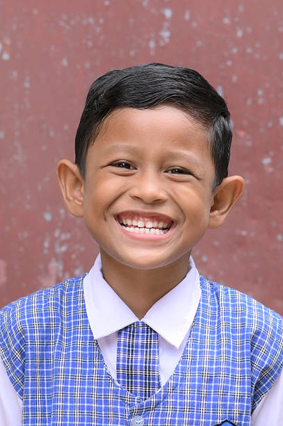 Portrait of cute boy smiling