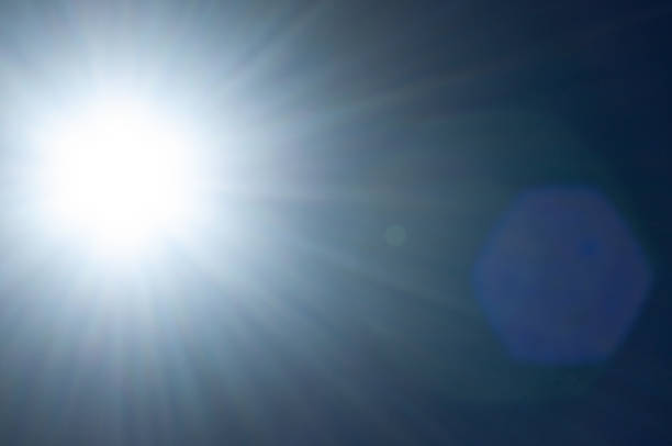 Sun in sky. Blue sky with white clouds