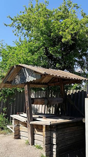 istock Old rustic water well in rural countryside 2212936289