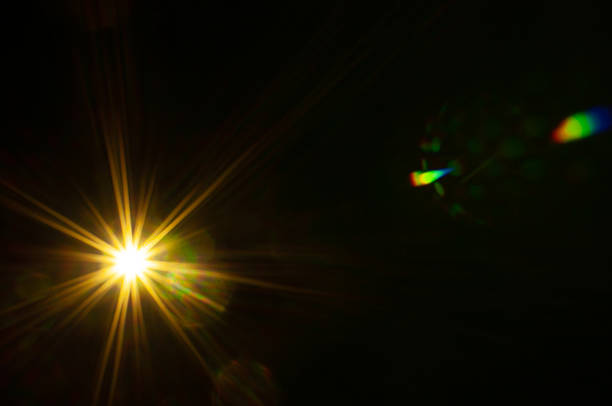 istock Sun flare on the black background 2212937702