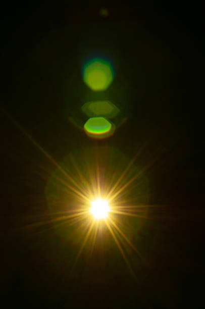 istock Sun flare on the black background 2212937808