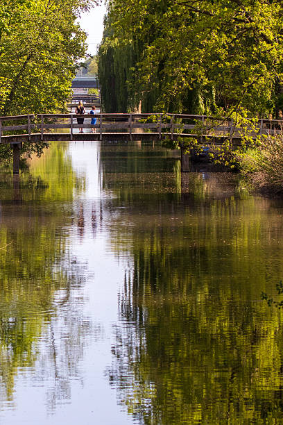 Meridiaanpark, the largest park in Almere, runs from northwest to southeast through the Almere Buiten neighborhood. The Meridiaanpark is rich in trees, meadows, and an avenue, and is located by the canal. May 1, 2025, Meridiaanpark, Almere-Buiten, Flevoland, The Netherlands