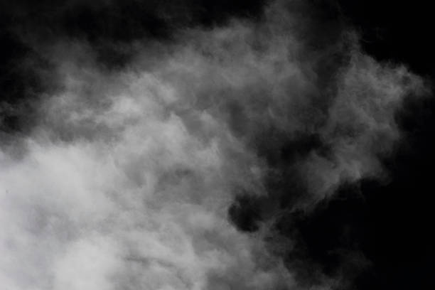 istock Isolated Real White Clouds on Black Background for Visual Effects on Photos and Designs 2212961039