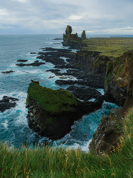 Epic views of rugged seaside in Iceland
