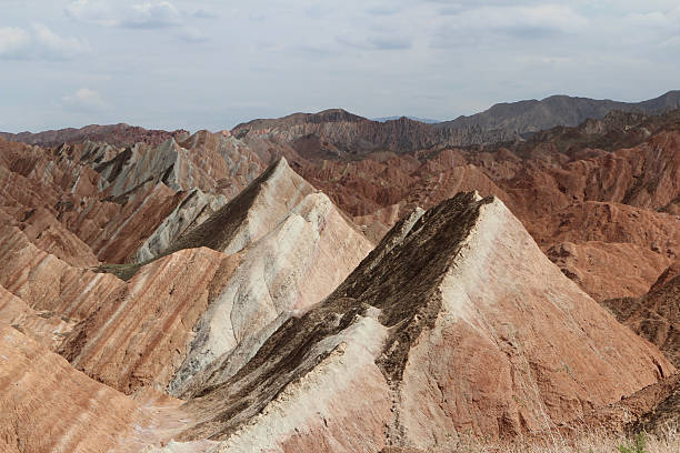 Scenery of Zhangye Danxia National Geopark (Rainbow Mountains) in Gansu, China