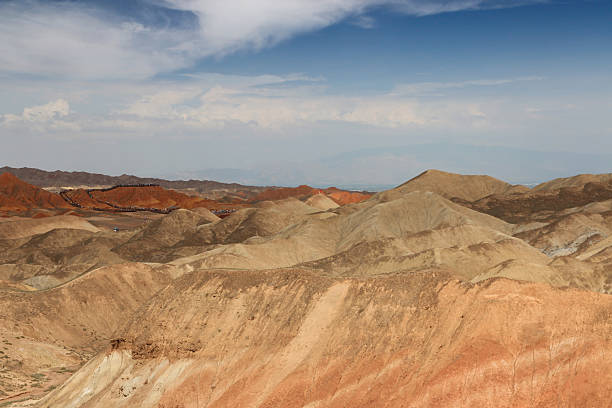 Scenery of Zhangye Danxia National Geopark (Rainbow Mountains) in Gansu, China