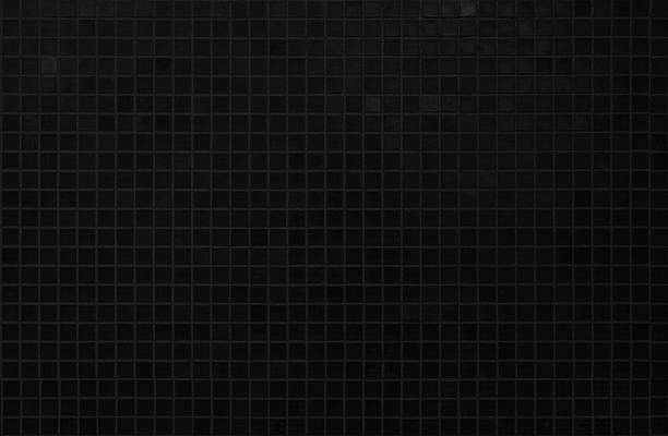 istock Dark black ceramic wall chequered and floor tiles mosaic background in bathroom. Design pattern geometric with grid wallpaper texture decoration pool. Simple seamless abstract surface grunge. 2212986071