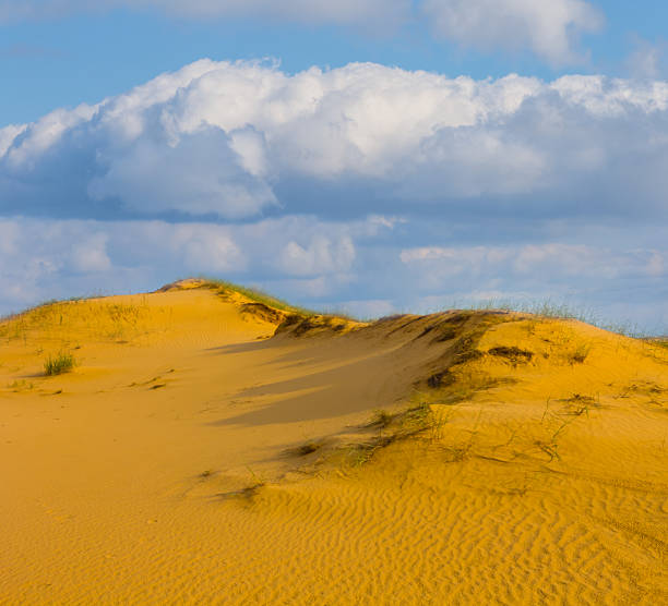 istock sandy desert dune undder a blue cloudy sky 2213008475