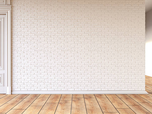 istock Modern Minimalist Room With White Brick Accent Wall 2213008615