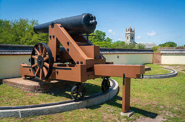 istock Fort Moultrie, small fortifications and ammunitions bunkers that run along the coast of Sullivan's Island, South Carolina 2213008874