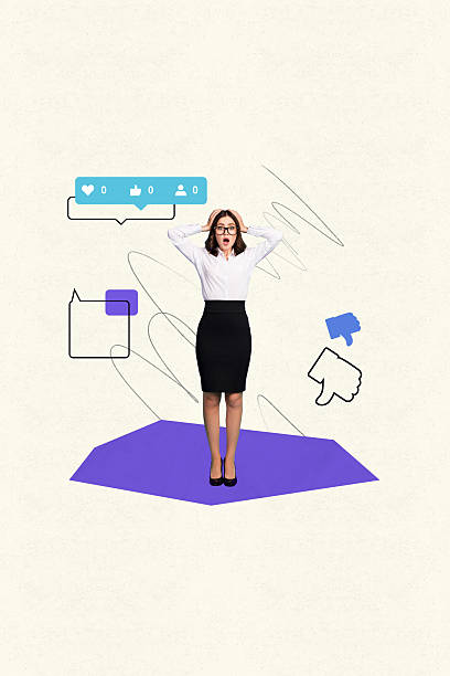 istock Contemporary image vertical collage of shocked girl receive cyberbully problem bubble abuse pressure unpopular blogging dislike 2213026433