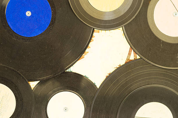istock Vinyl retro records, vintage.Retro background. 2213033020