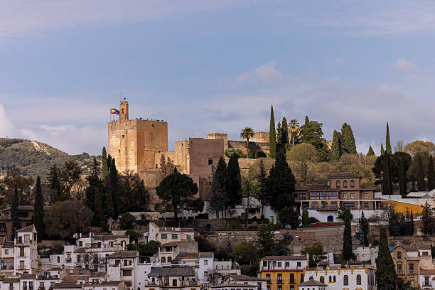 On September 14th 2024 in Granada, Spain – Panoramic view of the historic Alhambra palace and fortress complex, a UNESCO World Heritage site and one of the most important examples of Islamic architecture in Europe. Set atop a lush hillside, the Alhambra is a renowned cultural and historical landmark in southern Spain. Editorial use only.