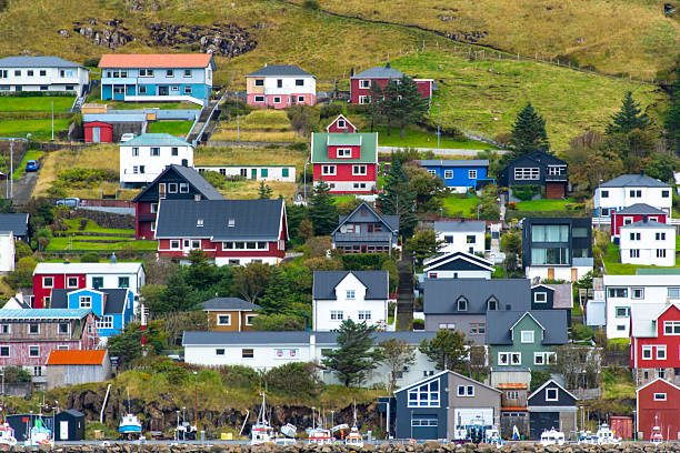Tvoroyri Village on Suduroy Island - Faroe Islands