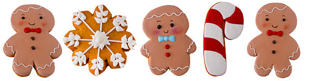 istock Set of gingerbread cookies isolated on white background 2213039670