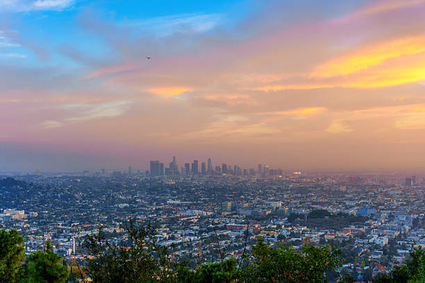 istock Stunning Sunset Over Los Angeles Skyline 2213041384