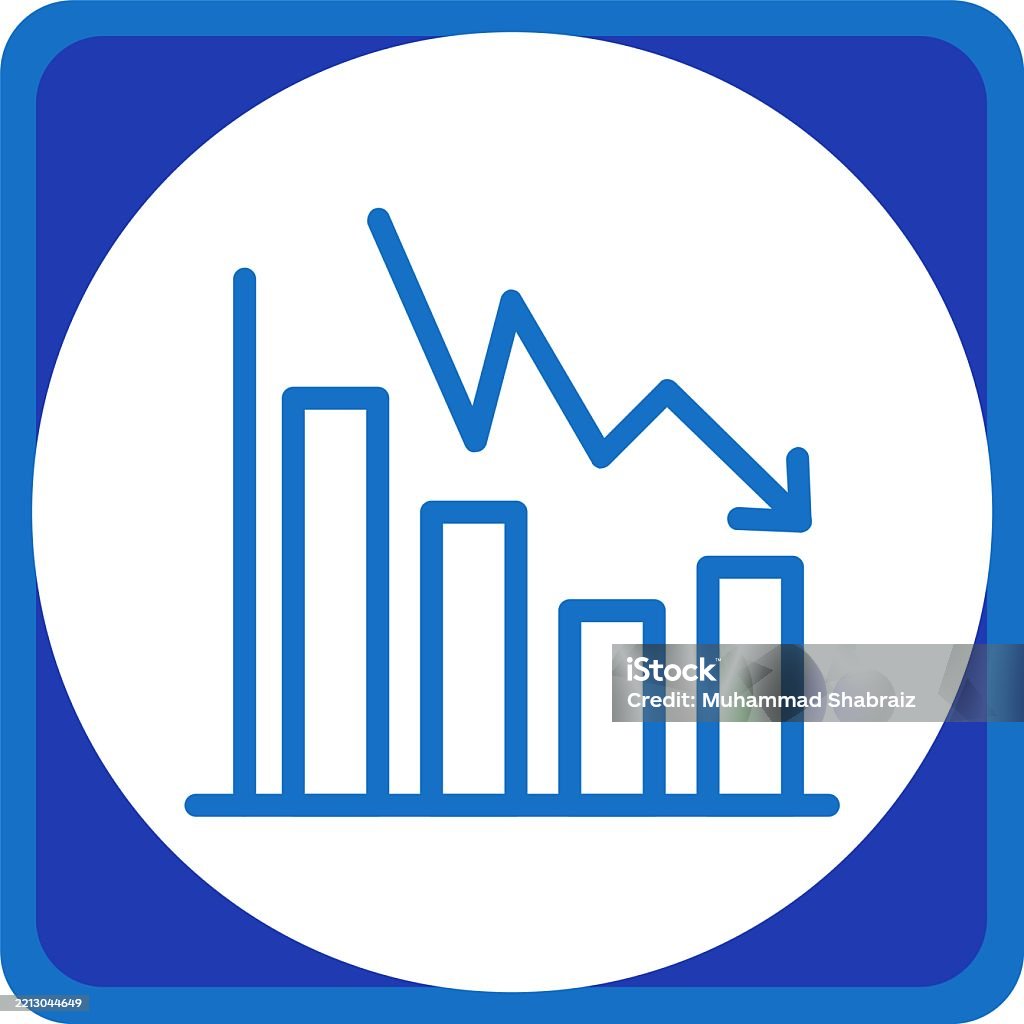 Graph Of Progress Line Circle Corner Stock Illustration - Download ...