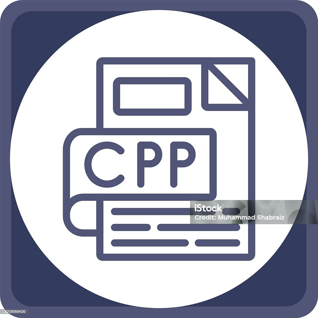 Cpp Line Circle Corner Stock Illustration - Download Image Now - Coding ...