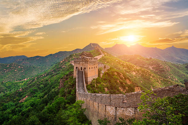 istock The great wall of china at sunset 2213060857