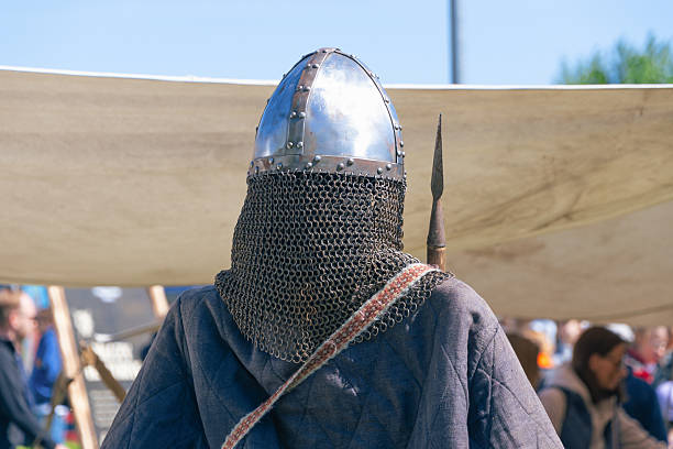 People dressed in costume as gladiators, in paradein Rome
