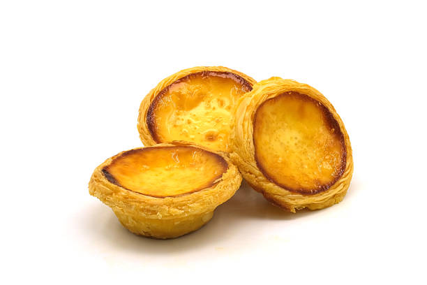 istock Egg tart the delicious crispy bakery on  white background 2213064194