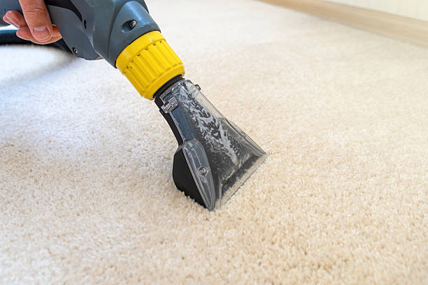 istock Carpet cleaning with handheld vacuum for spotless home hygiene 2213068615