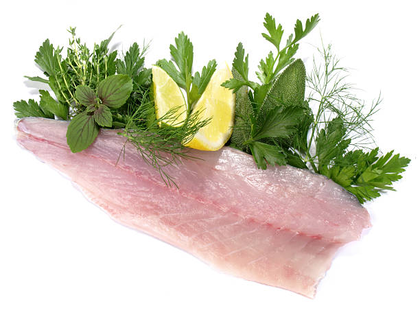 istock Sea Wolf - Fish Fillet on white Background 2213072571