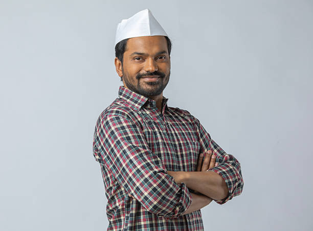 istock Happy farmer looking at camera on white background 2213072683