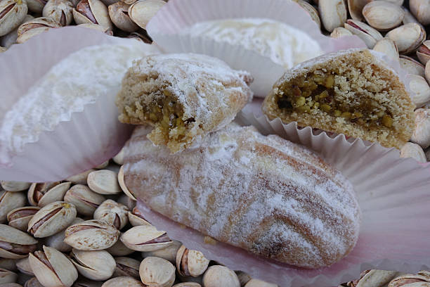 istock Sweet cakes stuffed with pistachios and sweets Middle Eastern cuisine 2213085946