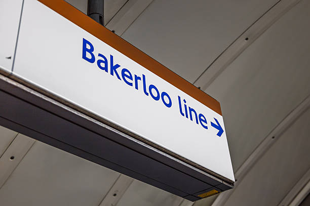 istock Bakerloo Line sign illuminated inside London Underground station 2213090948