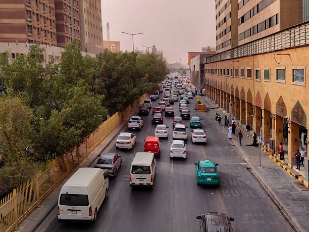 istock Afternoon busy activity at traffic jam on highway city. 2213092211