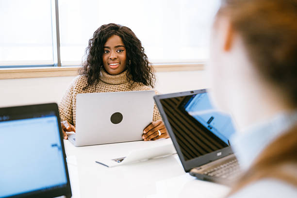 istock Business woman during meeting discussions 2213095185