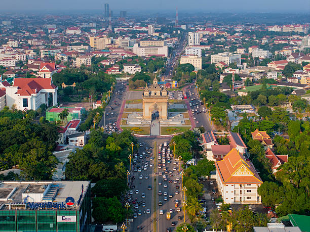 istock Vientiane Skyline with Patuxai 2213109710