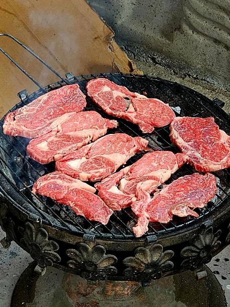 Barbecued ribeye.