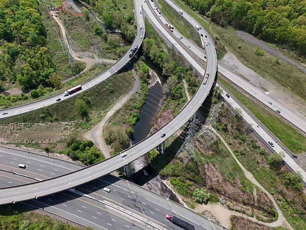 istock New York State Thruway, 287, Rt. 17 merge Suffern NY 2213112940