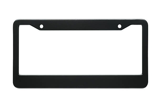 istock Black License Plate Frame - Isolated on White Background 2213116945
