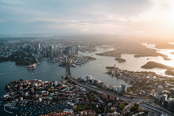 istock Aerial View Sydney Harbor Bridge Connects North Shore CBD Waterfront 2213123146
