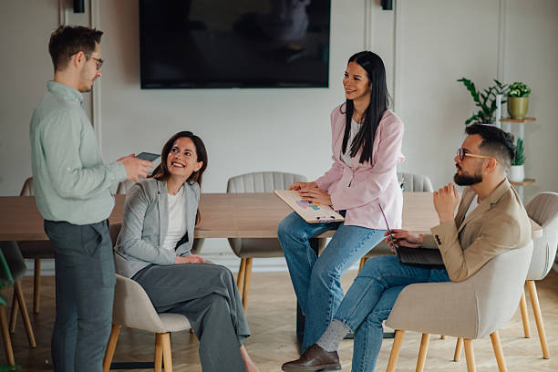 istock Business team discussing strategy in modern office meeting 2213130062