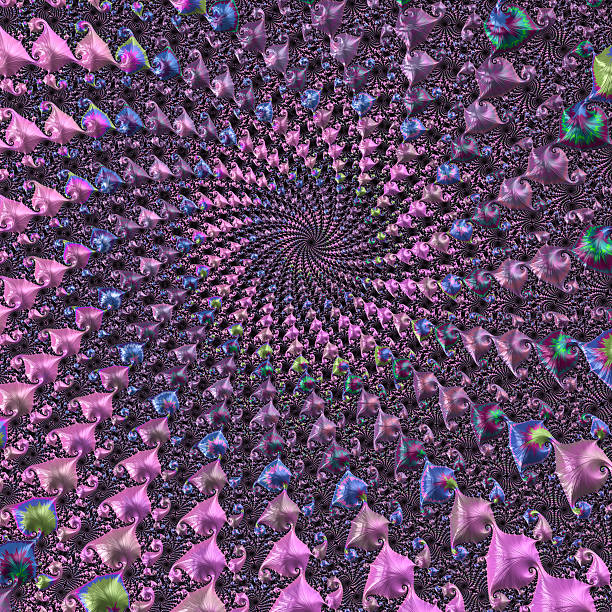 Fractal swirl in bright candy colors