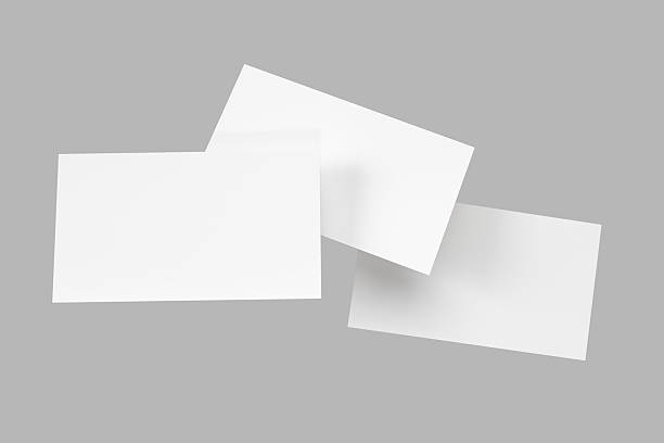 istock Modern Floating Business Card Mockup with front and back isolated. Template design for presentation branding identity, namecard, gift card, invitation, game card, greeting card, stationery, ads 2213138403
